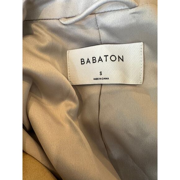 Babaton x Aritzia Callahan Jacket Open Front Vegan Suede Tan Camel Women's Small - Picture 8 of 15